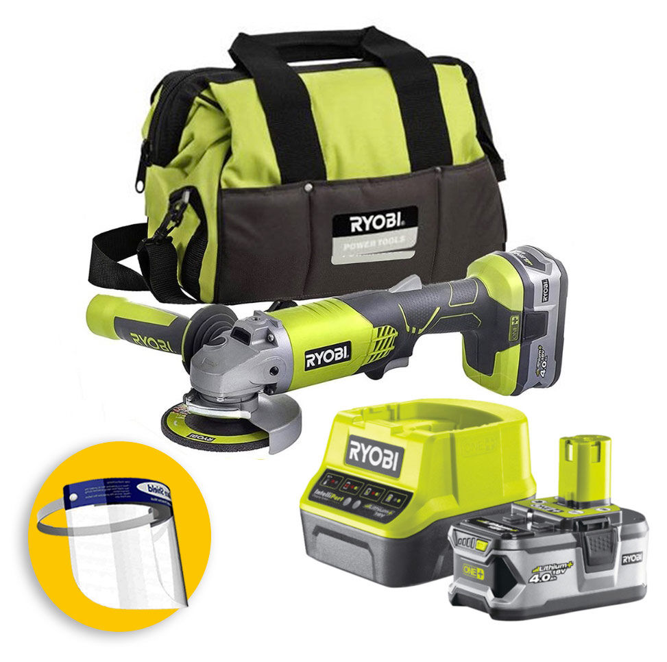 Ryobi R18AG-140S - Smerigliatrice a batteria 18V diametro 115MM - 1 x 4Ah