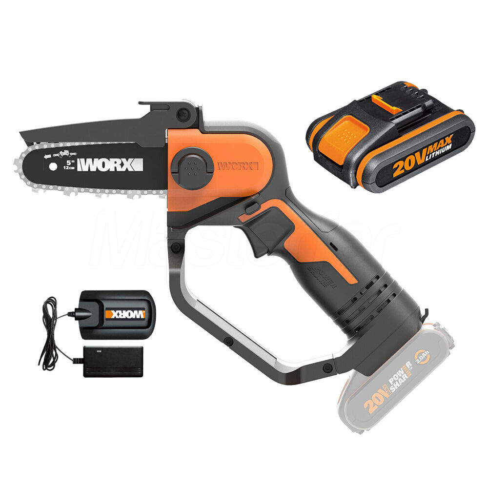 Worx WG324E - Potatore a catena a batteria 20V 2.0Ah