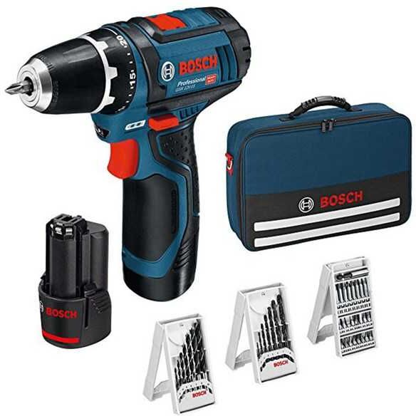 Bosch Trapano Batteria Set Accessori Gsr12v-15 Pro Bosch