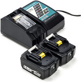 Makita 2x BL1850B / 18V LXT batterie + Alimentatore (18 V, 5Ah)