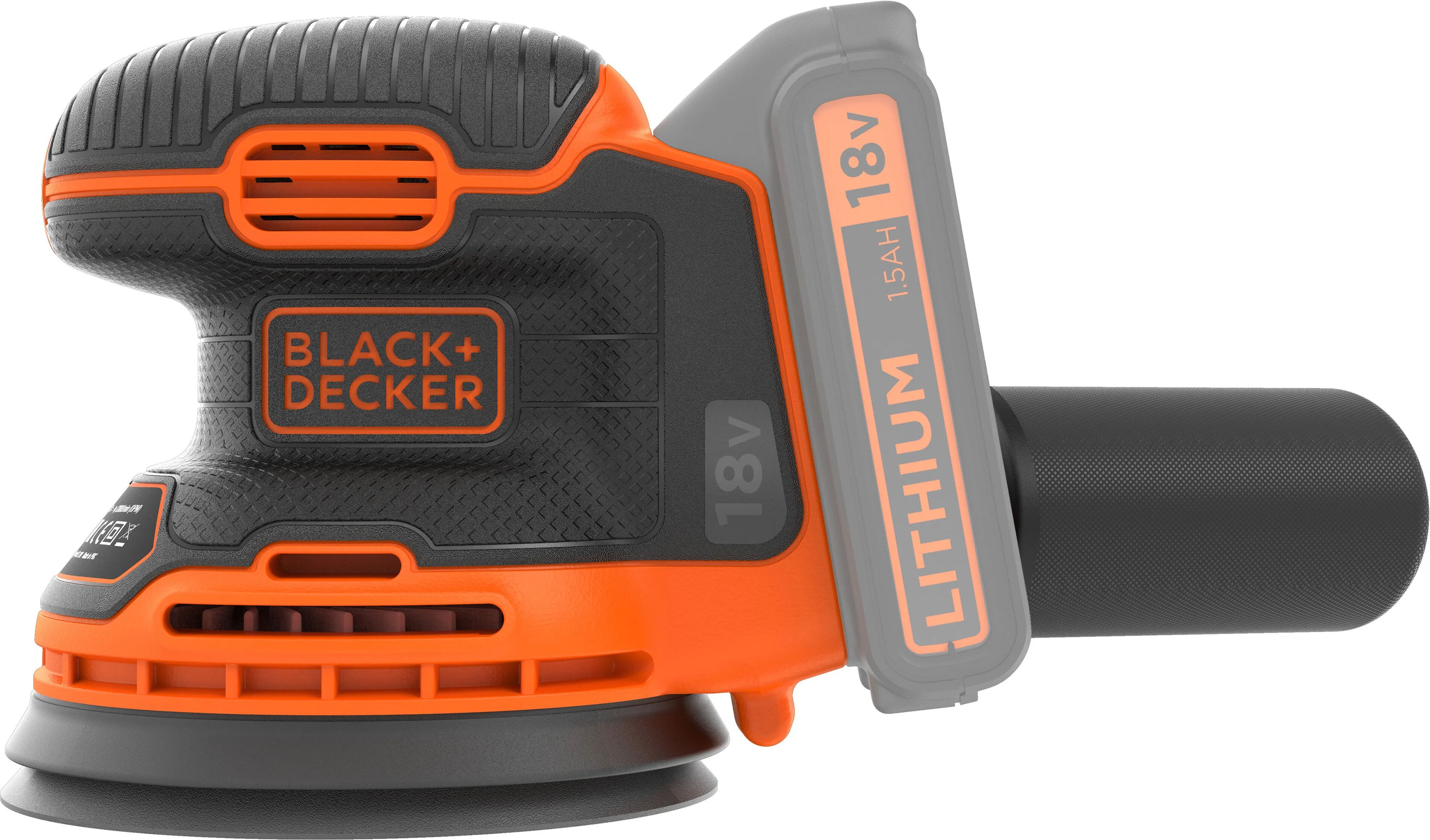 Black & Decker LEVIGATRICE ROTORBITALE B&D 18 V BDCROS18NXJA BATTERIA LITIO CORPO MACCHINA VALIGETTA