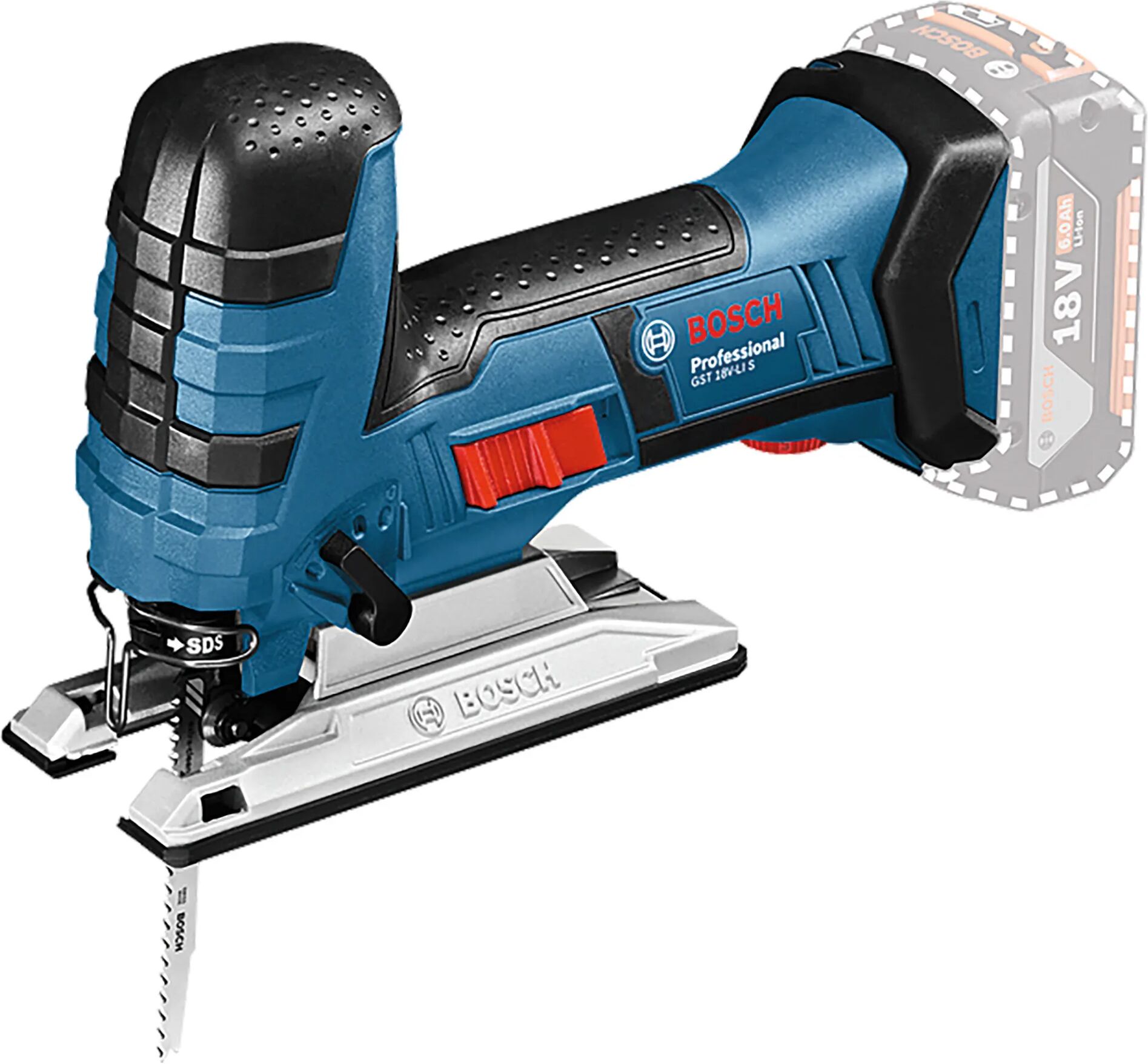 Bosch SEGHETTO ALTERNATIVO  18V GST18V- LI S PRO A BATTERIA LITIO CORPO MACCHINA