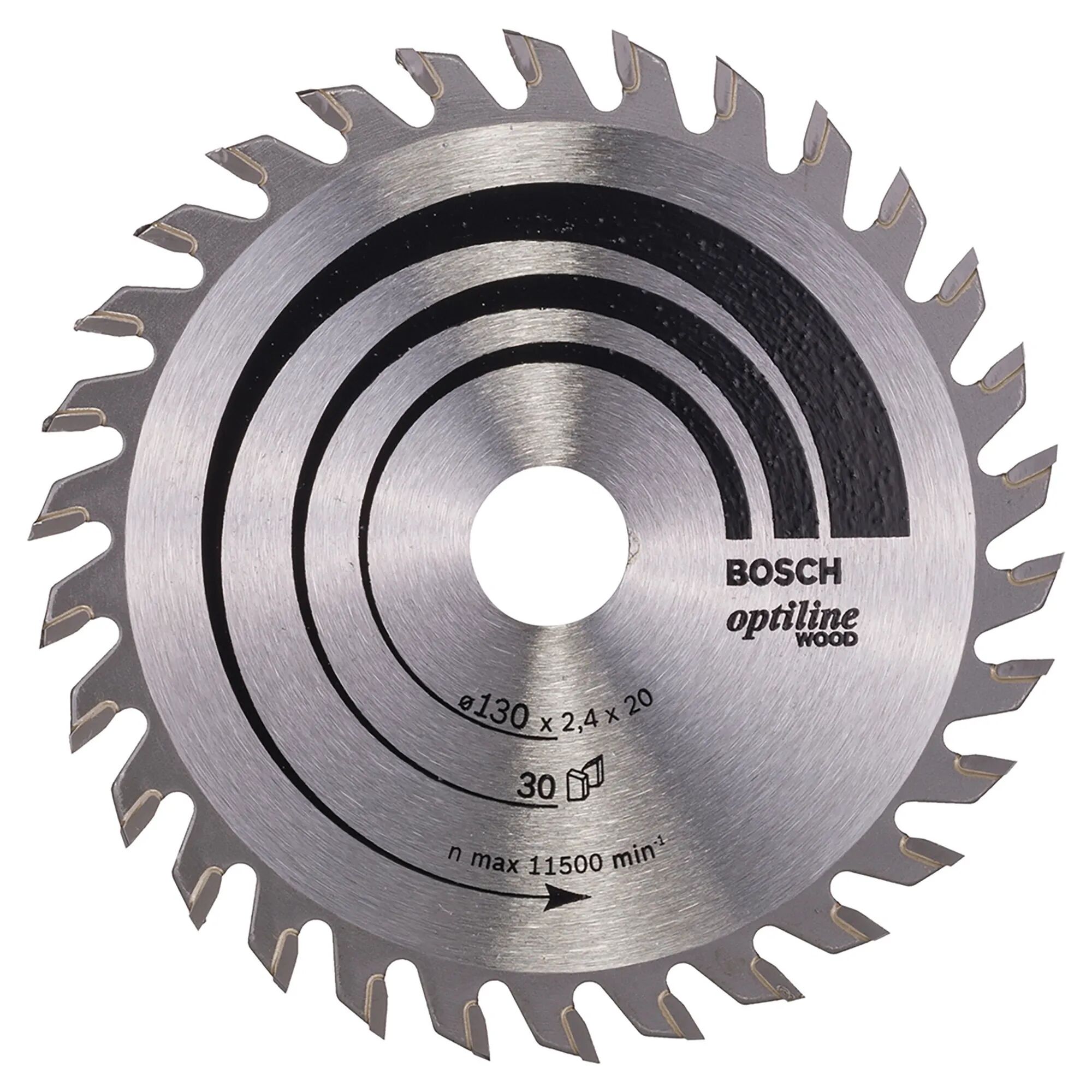 Bosch LAMA Ø130 mm  30 DENTI Ø FORO 20/16 mm PER SEGA CIRCOLARE PER LEGNO