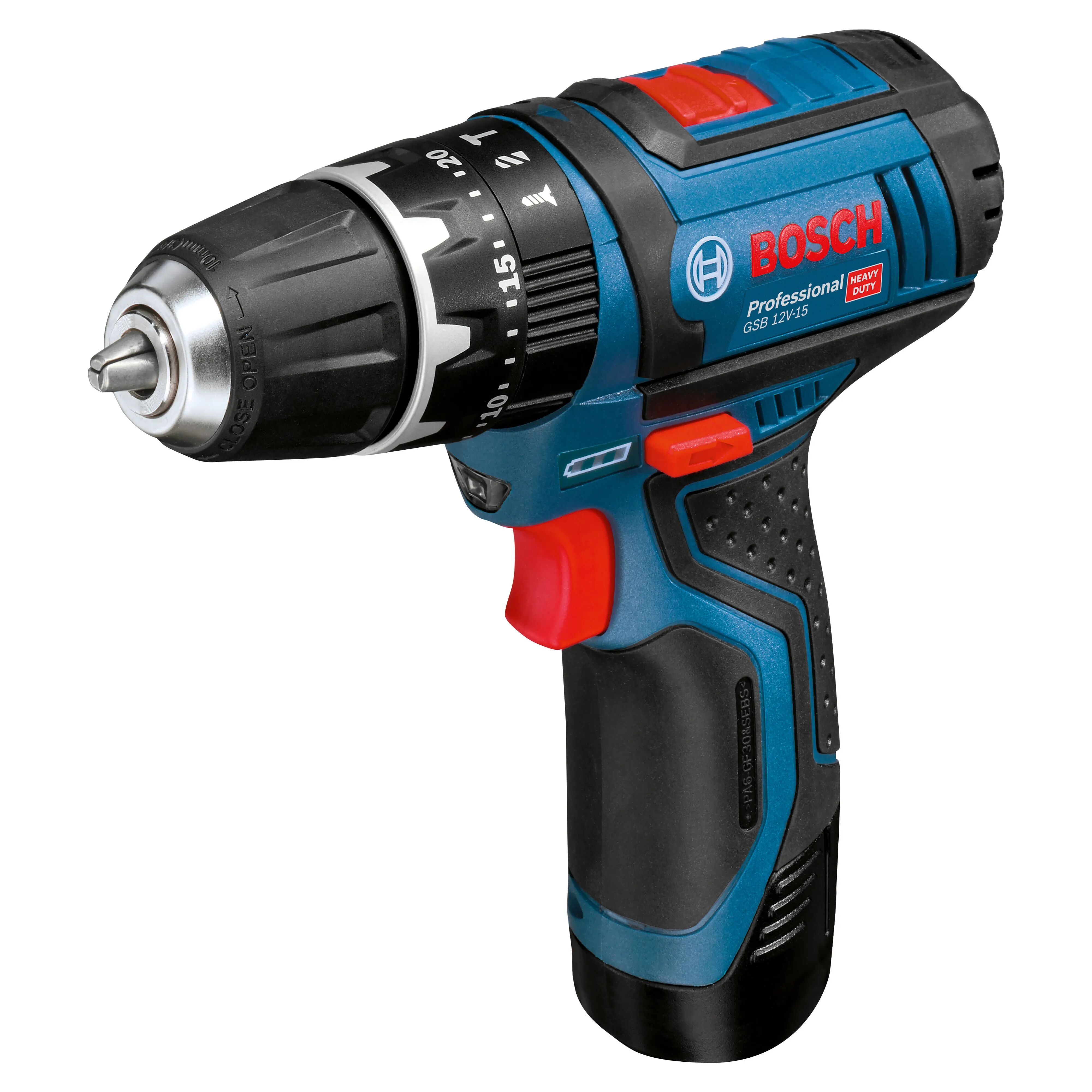 Bosch TRAPANO BATTENTE  12 V GSB 12V -15 PROFESSIONAL 2 BATTERIE PESO 1 kg