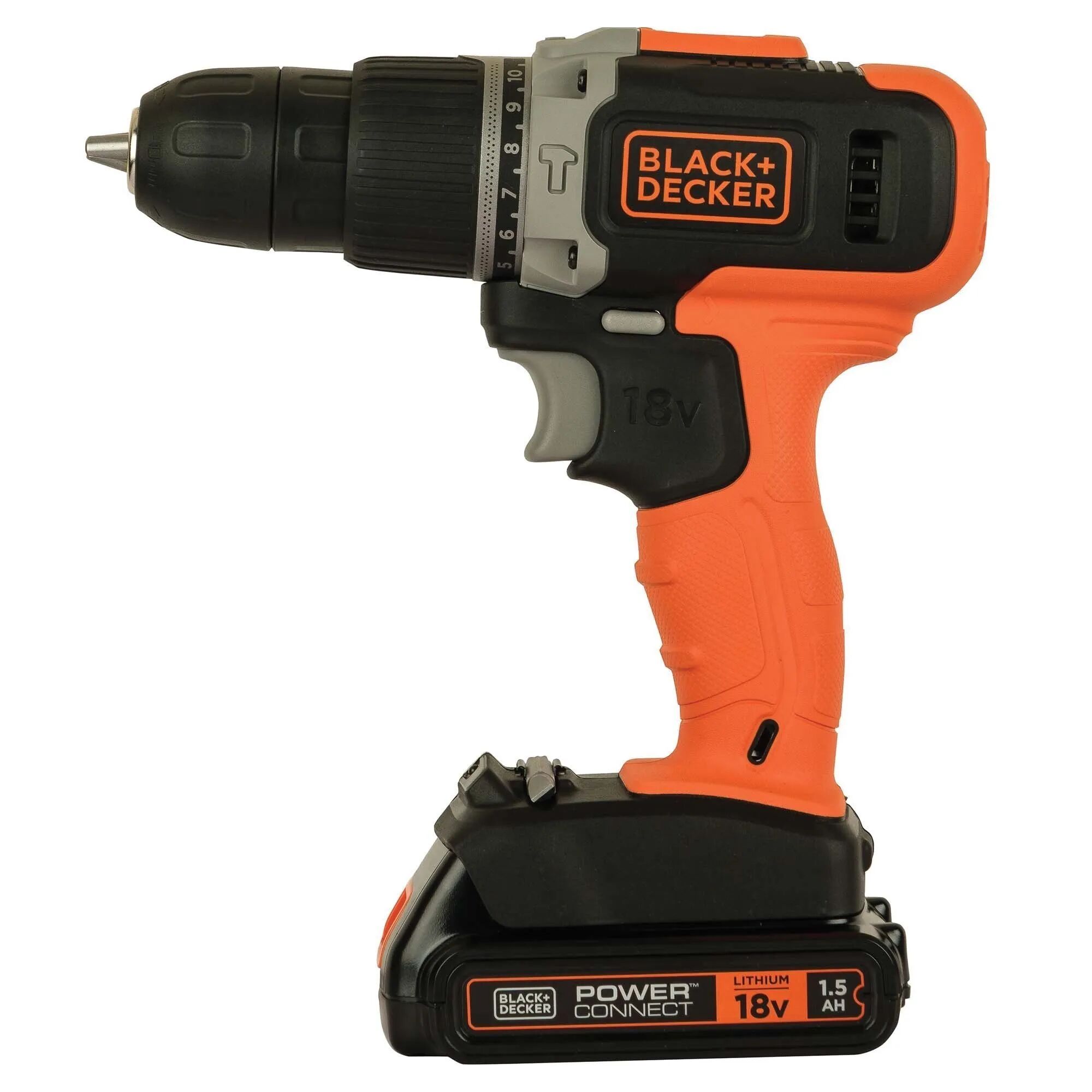 Black & Decker TRAPANO BATTENTE B&D 18 V BCD003C2K-QW 2 BATTERIA LITIO 1,5 Ah IN VALIGETTA