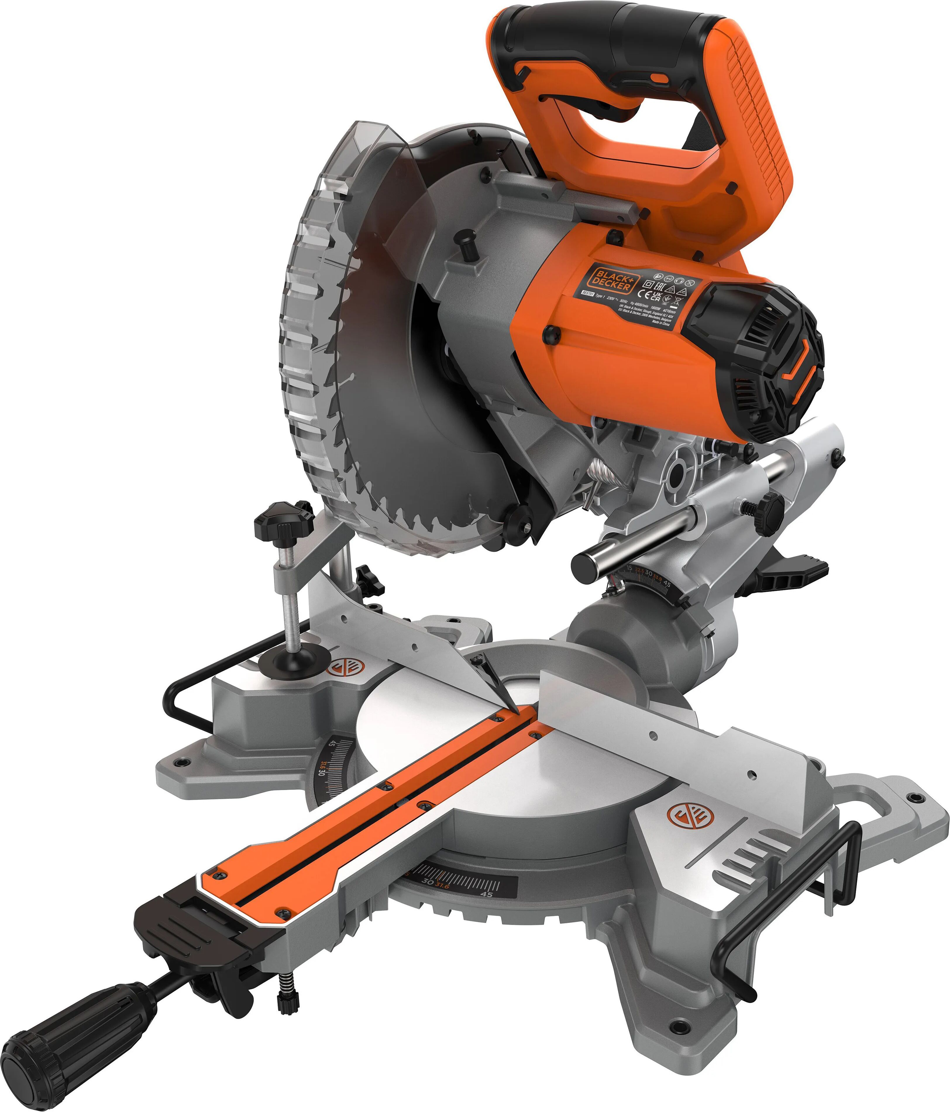 Black & Decker TRONCATRICE RADIALE 1500W B&D BES701-QS TAGLIO INCLINATO COMBINATO 45° 70x220 mm LAMA 216 mm