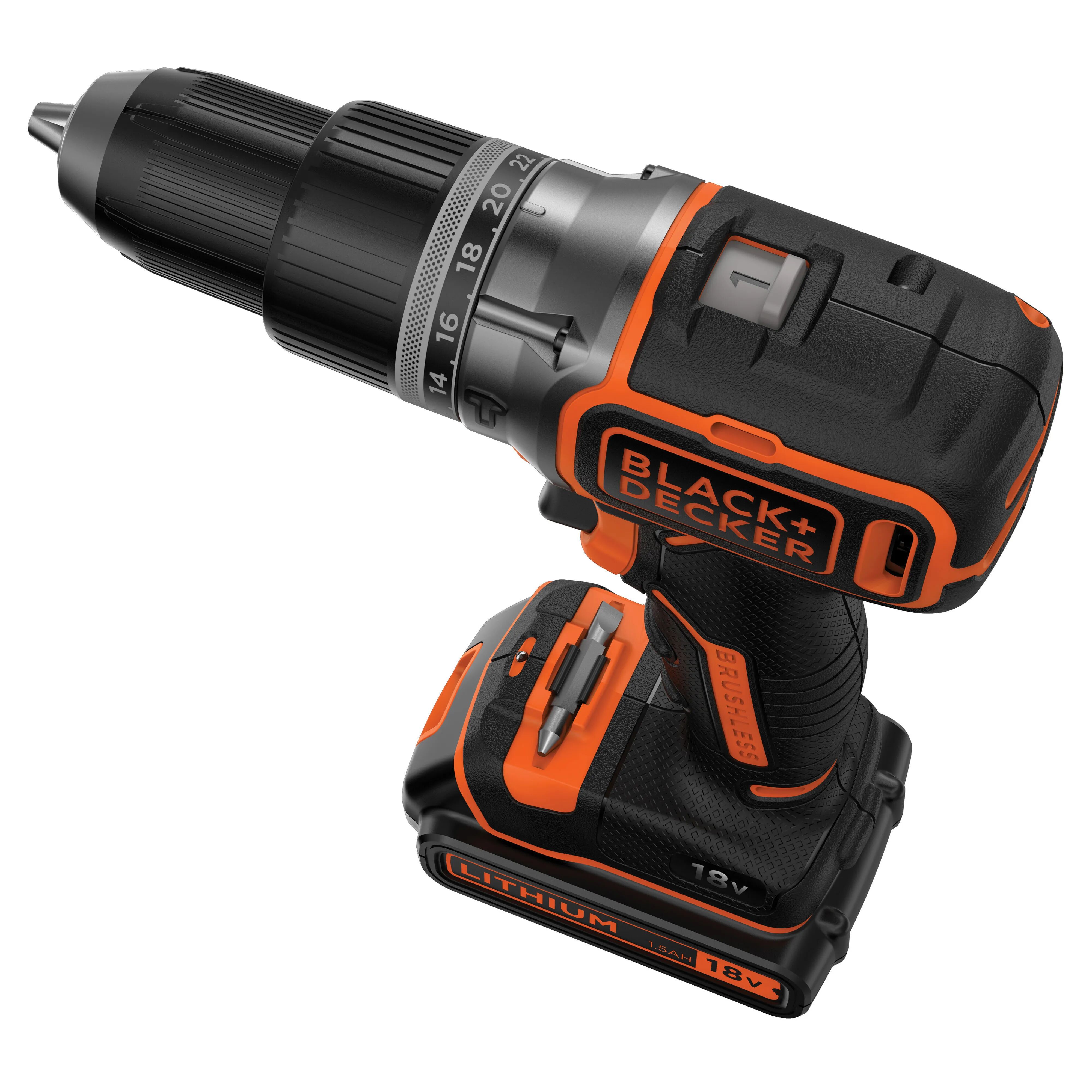 Black & Decker TRAPANO BATTENTE 18 V B&D BL188N-XJ 52 Nm A BATTERIA LITIO CORPO MACCHINA IN VALIGETTA