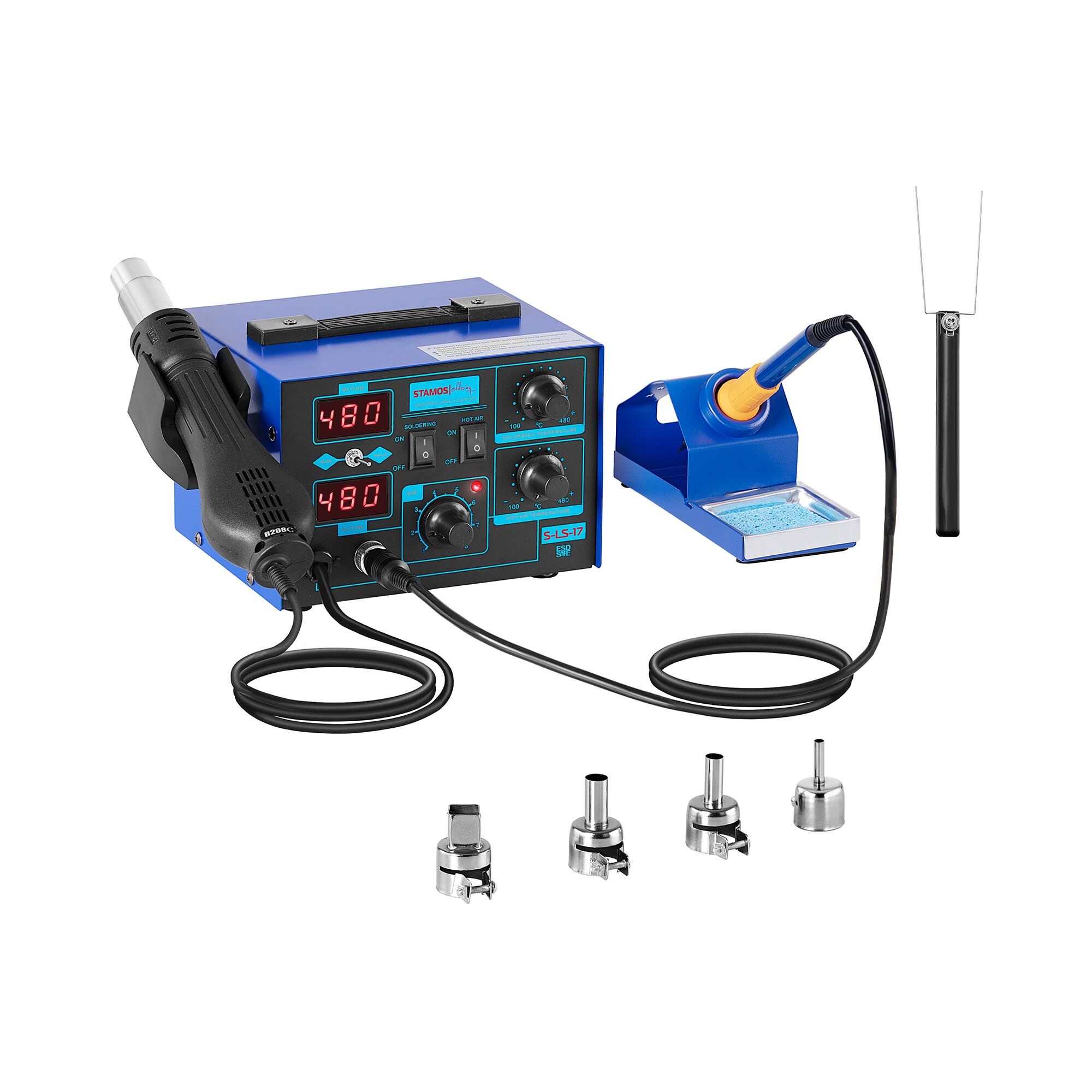 Stamos Soldering Set Soldeerstation met geïntegreerde voeding - 2 Displays - 730 W - Basic S-LS-17 BASIC