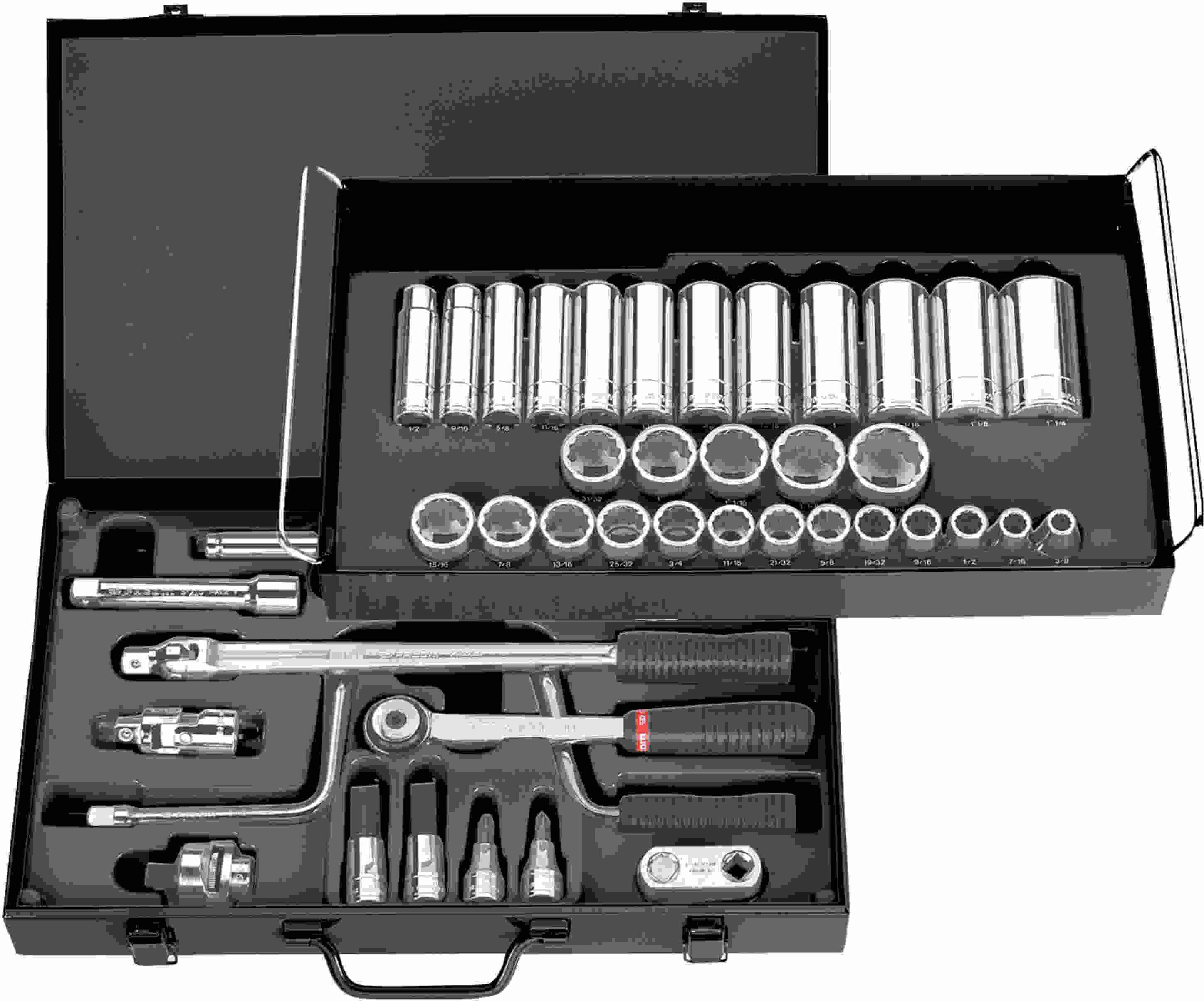 Facom S.450UP Dopsleutelset met 12-kant doppen 1/2" in inches