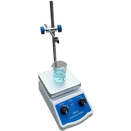 FLTRGO Mini Magnetische Agitatormixer Met Agitatorstang, Magnetische Mixer Met 180 W 716 F Verwarmingstoestel Voor Experimenten En Projecten In De Klas, Werk Of Het Varken