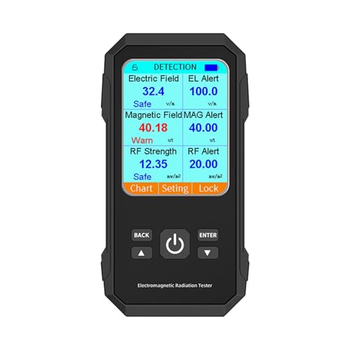 Axaooqeld -ER2 EMF-meetinstrument, digitaal meetinstrument voor elektromagnetische straling, zwart