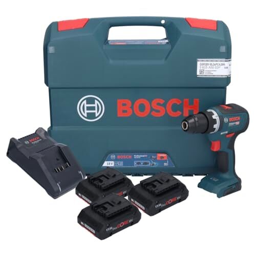Bosch 18V System accuschroefboormachine GSR 18V-55 (incl. 3 x 4,0 Ah ProCORE-accu, oplader GAL 18V-40, in L-Case)