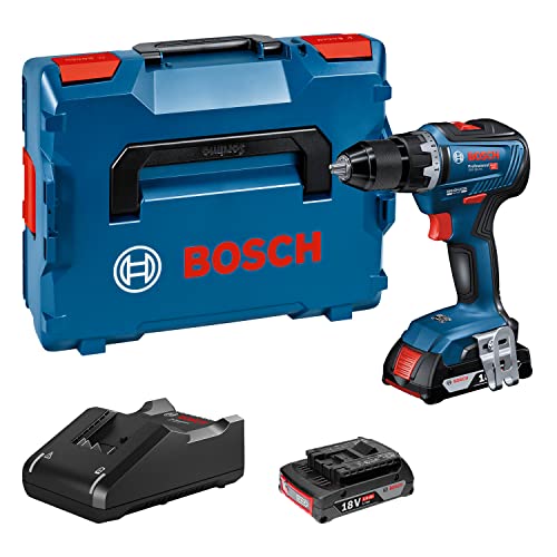 Bosch 18V System accuschroefboormachine GSR 18V-55 HX (incl. 2x 2,0 Ah accu, oplader GAL 18V-40, in L-BOXX 136)