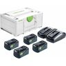 Festool SYS 18V 4x5,0/TCL 6 DUO Energieset In Systainer