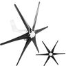 Hililand Mini windturbines generator 6 bladen 300 W 12 m/s geluidsarme windturbine generator met controller(Zwart 12V)