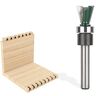 KEEBI 1 stks Zwaluwstaart Router Bit, 6mm 6.35mm Schacht Zwaluwstaart Bit Met Bodem Lager Router Bit Houtbewerking Frees (Size : 6x12.7)