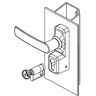 FAPIM Oltre 8568BS_32 Externe manoeuvreerder, demonteerbare cilinder, wit 9010  levering zonder cilinder