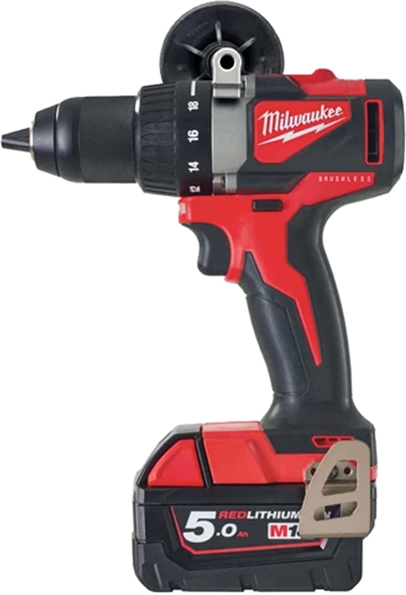 Milwaukee M18 BLDD2-502X Koolborstelloze Accu Compactboormachine 18 V 5.0Ah 4933464515