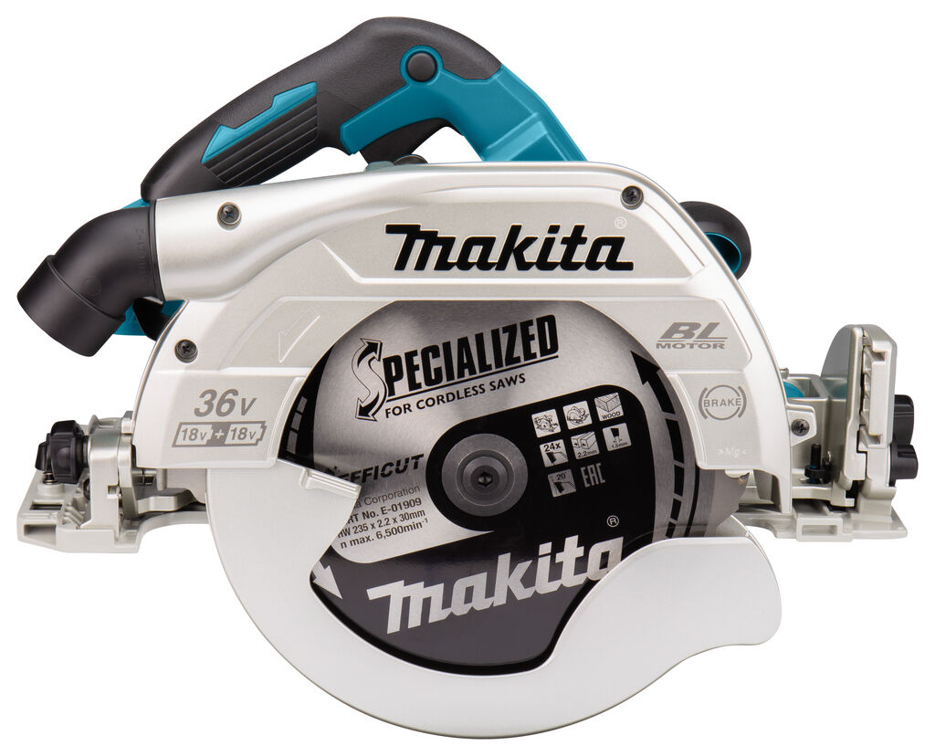 Makita DHS900PT2 Accu Cirkelzaag 235mm 2 x 18V 5.0Ah Li-ion