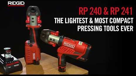 Ridgid RP241 12 - 35 mm Accu Perstang 12V 2.5 Ah Li-Ion + 3 bekken V16-V22-V28