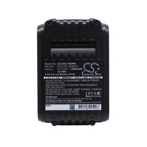 DeWalt DCT410 batteri (2600 mAh 20 V, Sort)