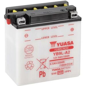 YUASA YUASA Konvensjonelt YUASA-batteri uten syrepakke - YB9L-A2 Batteri uten syrepakke 135 mm