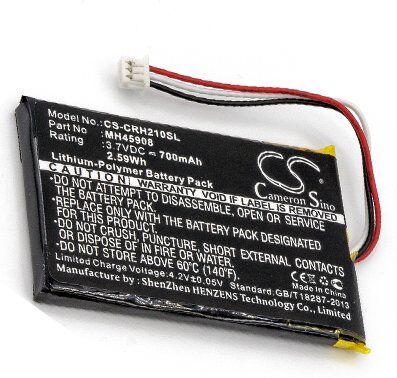 Corsair Batteri (700 mAh 3.7 V, Sort) passende til Batteri til Corsair CA-9011127-NA