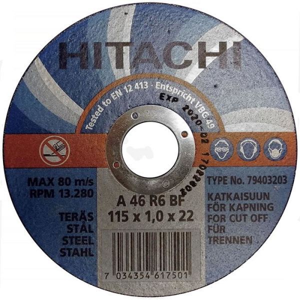 Hitachi 79403203 Kappeskive Ø115x1,0 mm