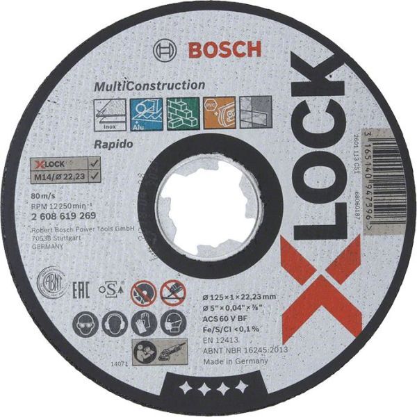 Bosch Multi Construction Kappeskive X-LOCK 125 × 1 × 22,23 mm