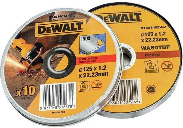 Dewalt DT42340TZ Kappeskive fast cutting, 10-pakning