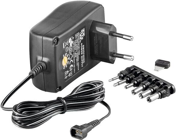 24hshop Universal lader 3-12V 6x adapter