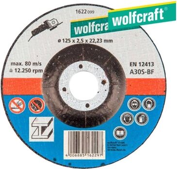 Wolfcraft Disco de Corte para Metal Ø 125 X 2,5 X 22,23Mm 1622099