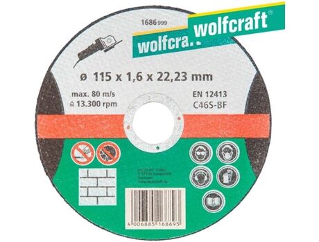 Wolfcraft Disco de Corte de Precisão para Pedra Ø 115 X 1,6 X 22,23Mm 1686999