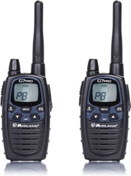 Midland Walkie-Talkie G7E Pro (8 Canais - Até 12 Km - Até 12h - Preto)