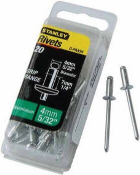 Stanley Conjunto 25 Rebites Alumínio 3x3mm