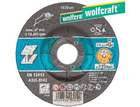 Wolfcraft Disco de Corte para Metal Ø 115 X 2,5 X 22,23Mm. 1620099