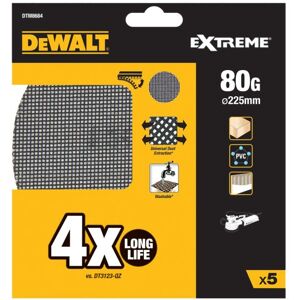 Dewalt Dtm8681-Qz Slipnät 225 Mm, 5-Pack 80 Korn, Kapa, Slipa & Polera