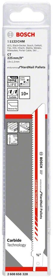 Bosch Tigersågblad S1122ehm 225 Mm Pallet Repair 10-Pack