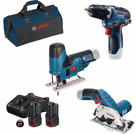 Bosch Verktygspaket 12v Gsr/gks/gst 2x3,0ah