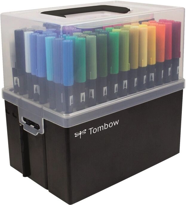 Tombow Abt Dual Brush Pen Box Case 108 Set