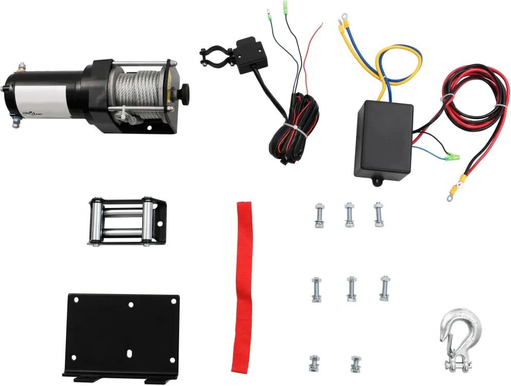 vidaXL Elektrický navijak, 12 V, 1360 KG s montážnym tanierovým valčekom