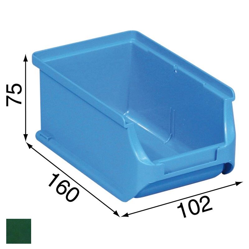 Allit Plastové boxy na drobný materiál - 102 x 160 x 75 mm, zelené