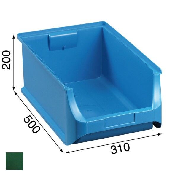 Allit Plastové boxy na drobný materiál - 310 x 500 x 200 mm, zelené