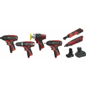 Loops - 6x Cordless Power Tool Bundle & 2x Batteries - Hammer Drill Impact Driver Wrench