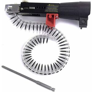 Auto Screw Spike Chain Nail Gun Adapter Auto Feed Screw Gun for Electric Drill Woodworking Tool Cordless Drill Attachment Kit HIASDFLS