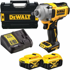 DCF891P2T-GB xr 18V Brushless 1/2 Impact Wrench With 2 x 5Ah Batts, Charger And Case - Dewalt