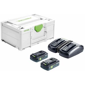 Sys Energy Set 18V 2 x 4.0Ah High Power Batteries Charger & Case - 577256 - Festool