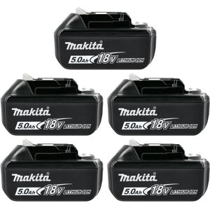 Genuine BL1850 18V 5.0Ah Li-Ion lxt Battery Pack of 5 - Makita