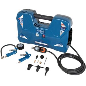 Air-Case 2 l Portable Air Compressor inc. 12 Pce Air Accessory Kit 230 v - Scheppach