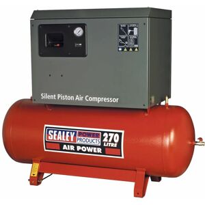 Sealey Air Compressor 270L Belt Drive 5.5hp 3ph 2-Stage with Cast Cylinders Low Noise SAC42755BLN